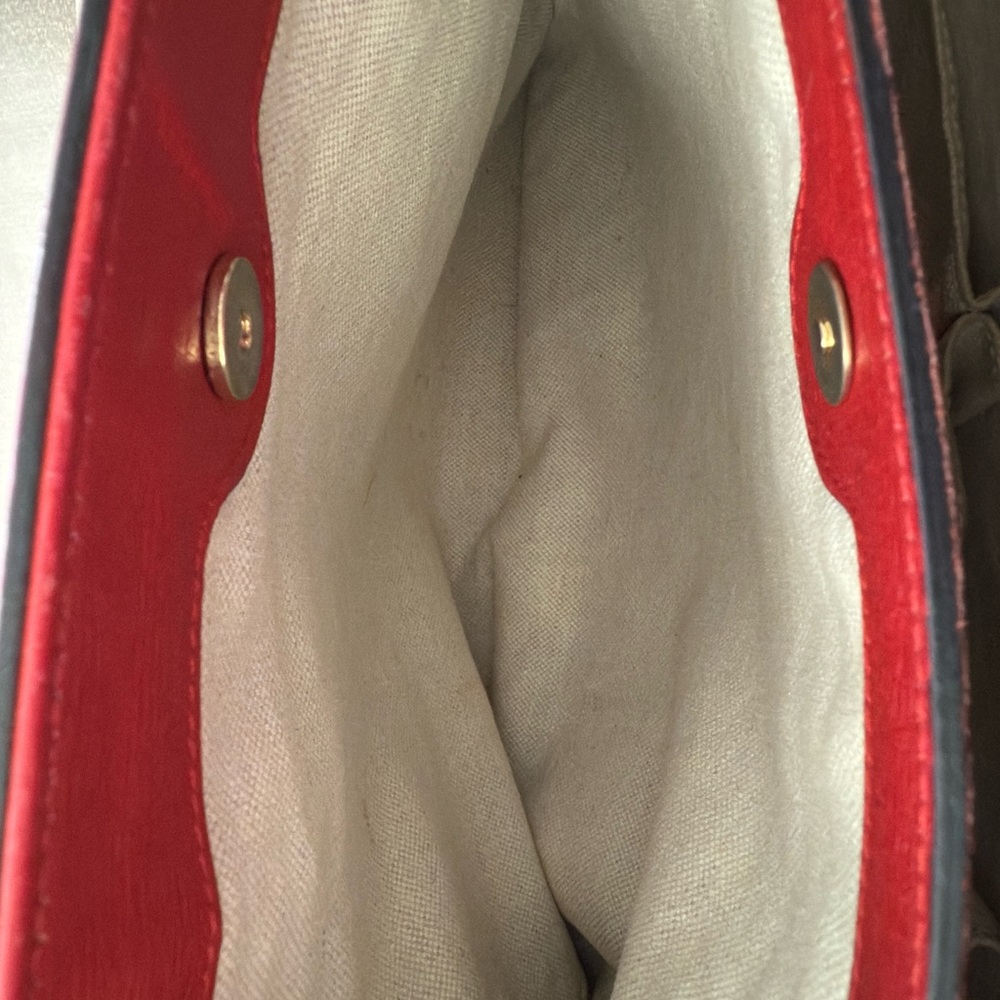 Red Gucci Horsebit 1955 Leather Tote Bag- - Picture 7 of 14